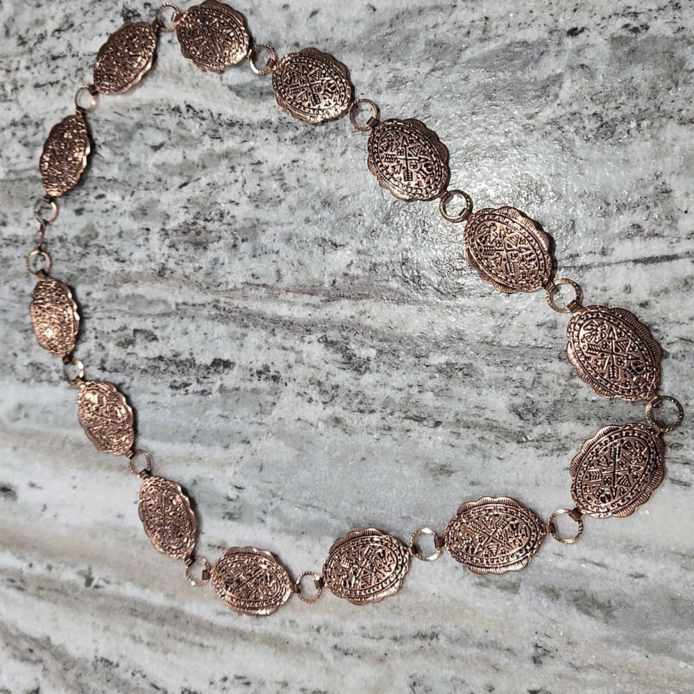 Vintage Copper Tone Chain Link Belt